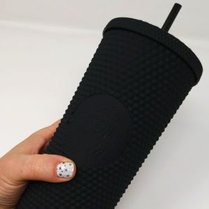 2021 Venti Black matte studded tumbler